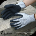 SRSAFETY 13G knitted liner coated latex cut working gloves/cut resistant hand gloves
